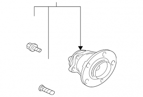 Rear left hub Mitsubishi Lancer 10-17 FWD