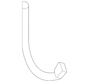 Brake hose rear left Nissan Maxima A36 16-