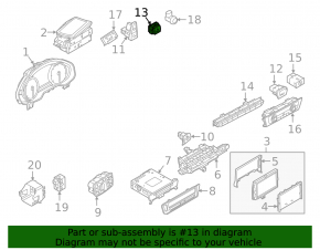 Hazard Light Button Audi A6 C7 12-18