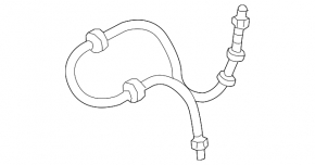 Front left brake hose for Audi A6 C8 19-25, 375/36mm