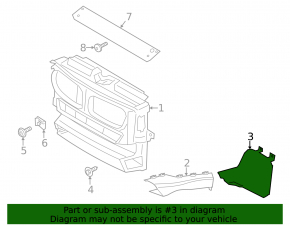 Radiator deflector automatic transmission BMW X3 F25 11-17 air duct