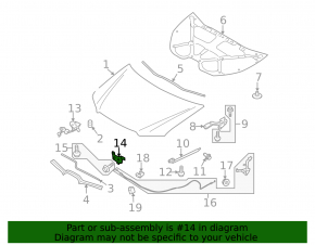 Subaru b10 Tribeca hood lock