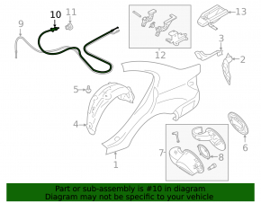 Subaru Impreza 4d 17-23 GK Fuel Filler Door Release Cable
