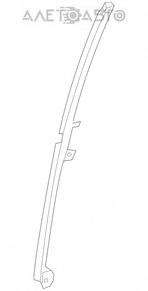 Rear left door glass guide for Toyota Highlander 14-19