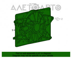 Diffuser radiator shroud bare Dodge Dart 13-16 2.0 2.4