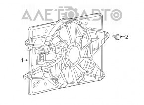 Diffuser radiator shroud bare Dodge Dart 13-16 2.0 2.4