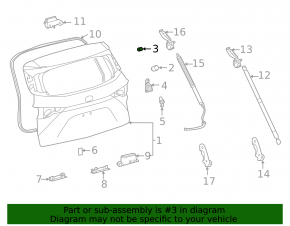 Lower left tailgate bumper for Lexus UX200 UX250h 19-25