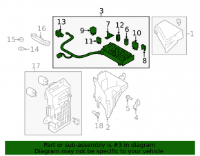Subaru B10 Tribeca underhood fuse box