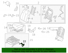 Wiring for the driver's seat of a Kia Sorento 21-24 HEV, PHEV for electric, heated, and ventilated operation
