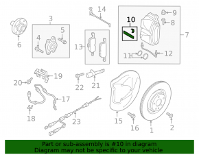 Brake shoe mounting bracket front left Audi A6 C8 19-