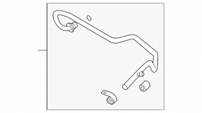 Air conditioning hose compressor-heater second Infiniti FX35 03-07