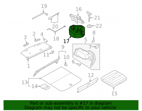 Foam tool holder for Subaru Outback 10-14