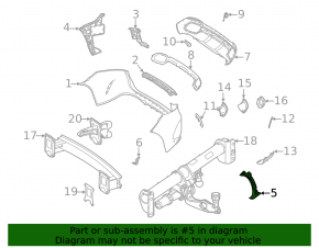 Rear bumper bracket left Mercedes W167 GLE 350 450 20-23 AMG pkg