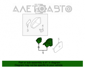 Left side mirror assembly for Mercedes W211 pre-restored