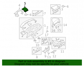 Mazda3 03-09 central air duct