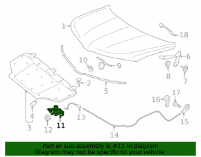 Hood lock Lincoln MKX 16-18