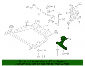 Lower front left control arm for Ford Fusion mk5 13-20