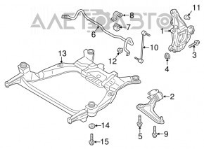 Lower front left control arm for Ford Fusion mk5 13-20