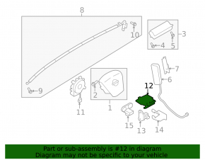 SRS airbag module, airbag computer, Nissan Murano z51 09-12