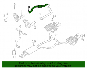 Right intake pipe Ford Explorer 20-24 3.0T is dented