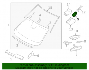 Rain sensor for Mazda CX-9 16-19