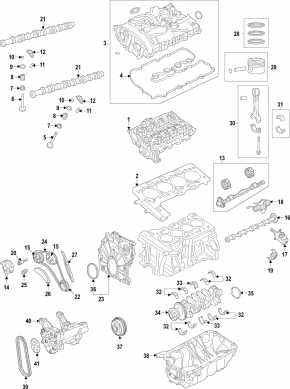 Cylinder head assembly BMW X1 F48 20-22 B46A20B 2.0T