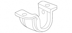 Front stabilizer bar mounting bracket left Cadillac CTS 14-19 RWD