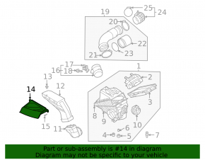 Front air intake for Hyundai Santa FE 21-23 2.5T