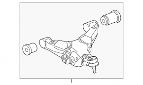 Lower control arm, front right, Lexus LX 22-26