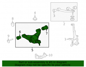 Lower control arm, front right, Lexus LX 22-26