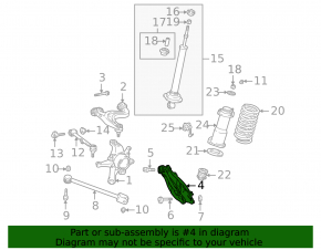 Lower rear left control arm for Lexus IS200 IS300 99-05