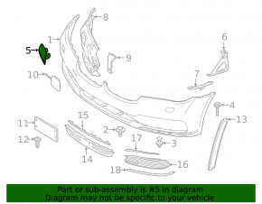 Front bumper headlight washer plug left BMW 7 G11 G12 16-19