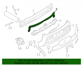 Rear bumper mount central BMW i3 14-20
