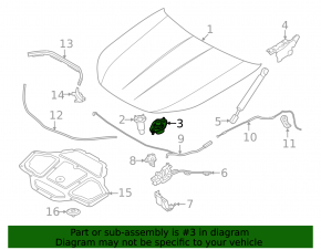 Hood bumper left BMW 5 G30 17-23