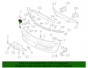 Front bumper mount, right, Lexus GX470 03-09