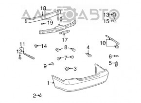 Rear Bumper Absorber Toyota Camry v30