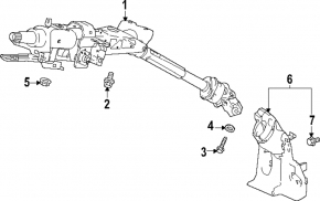 Steering column with cardan shaft Honda Accord 23-