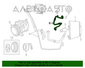 Air conditioning tube condenser-compressor Jeep Compass 11-16 first 2.0