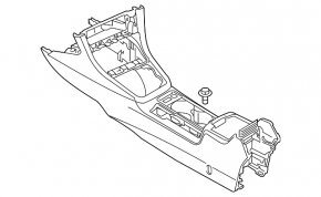 Console central armrest and cup holders VW Golf 15-17