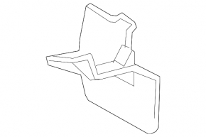 Mudguard rear left on the threshold Toyota Rav4 13-18