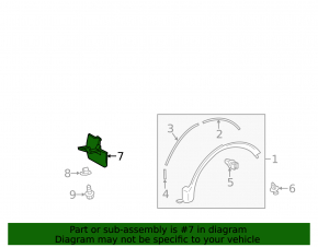 Mudguard rear left on the threshold Toyota Rav4 13-18