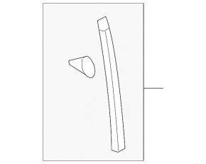 Door seal on the central pillar left Toyota Sequoia 08-16
