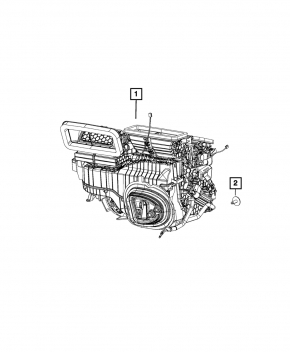 Heater assembly for Jeep Renegade 19-23 1.3T auto, dual zone