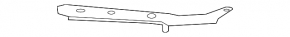 Front bumper mount under the headlight, right, Acura TLX 15-17 pre-rest, metal