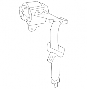 Seat belt 3rd row in the ceiling Toyota Highlander 14-19 black