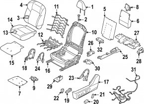 Nissan Ariya 23-25 Driver's Seat Controls