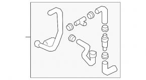 Cooling system hose for Audi A4 B9 17-22 2.0T