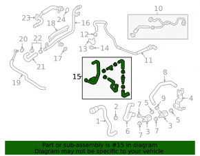 Cooling system hose for Audi A4 B9 17-22 2.0T
