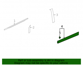 Door trim lower front left Buick Encore 13-19