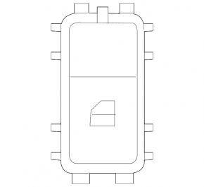 Front right window lift control Mercedes GLC 16-22 beige